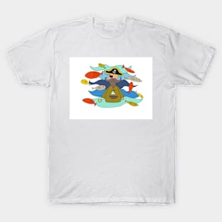 Pete the part-time pirate - fish T-Shirt